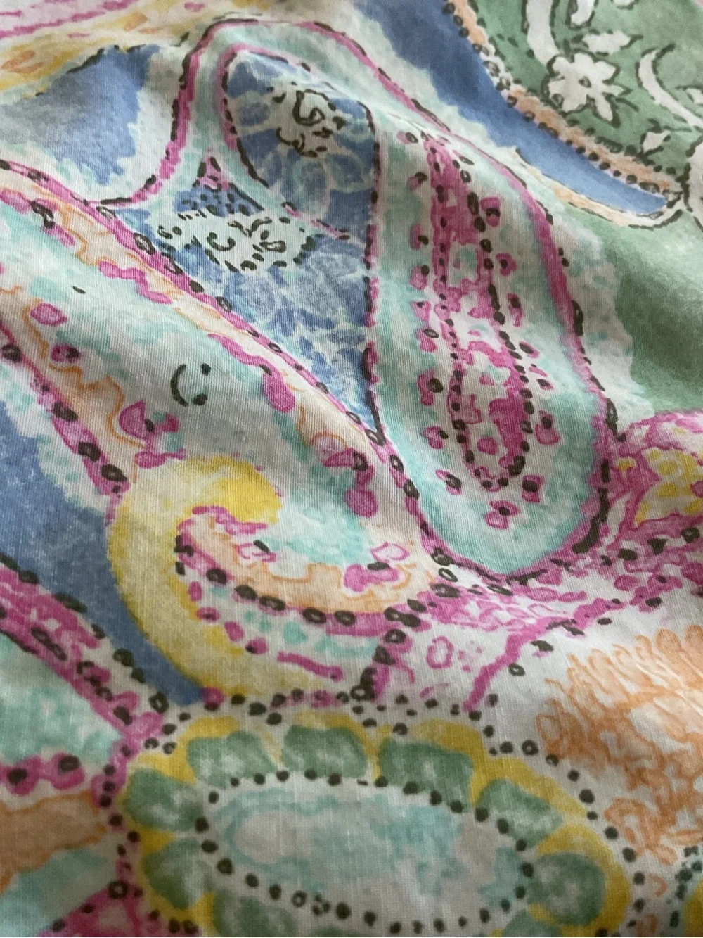 Vintage Ralph Lauren Flying Point KING 3pcs Sheet Set Paisley Multicolor